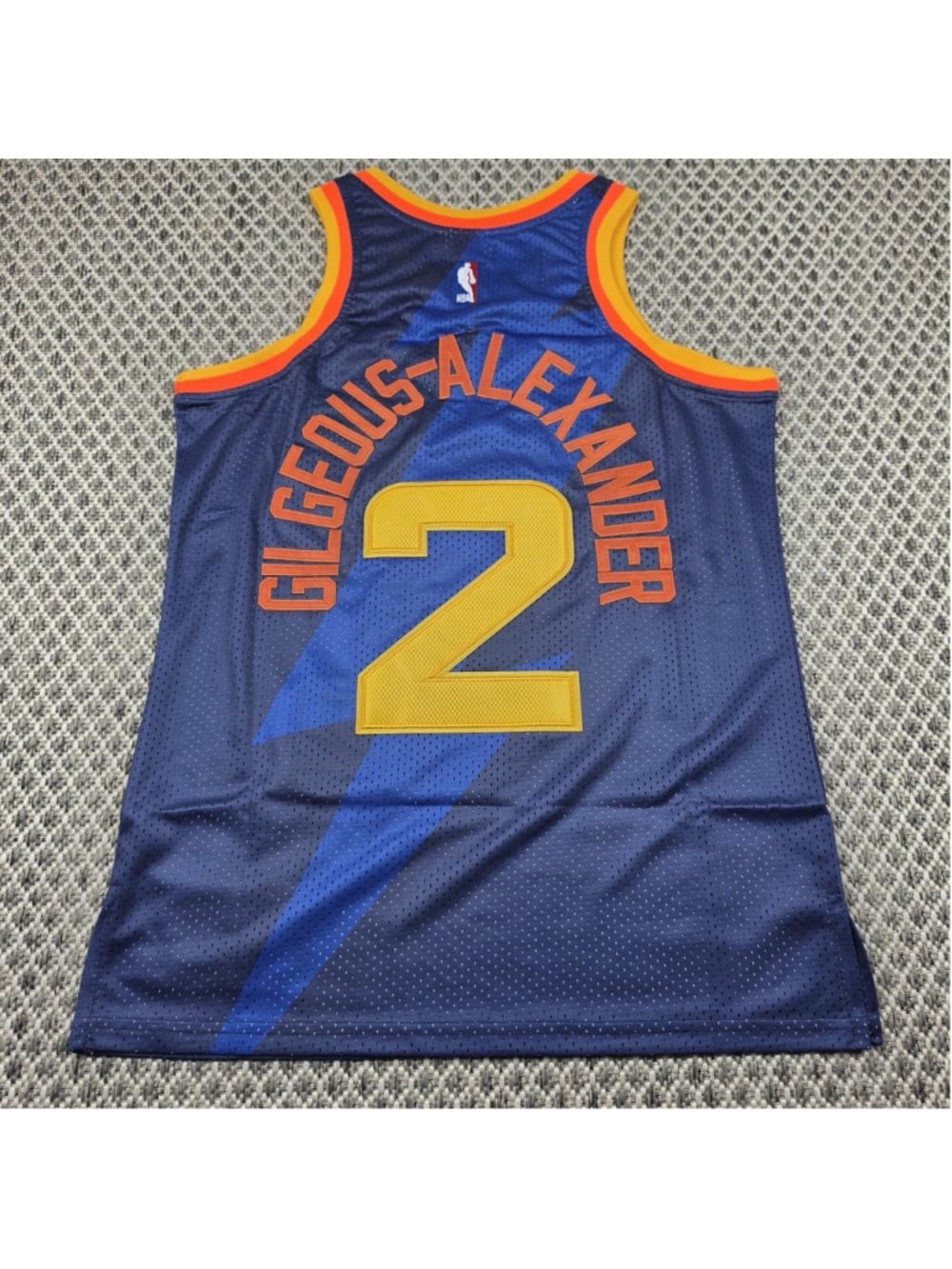 Shai Gilgeous-Alexander OKC Thunder Custom Pikachu Jersey S Mitchell & Ness - Picture 2 of 8